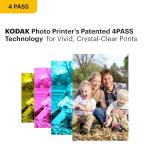 KODAK Dock Plus 4PASS Instant Photo Printer, 4x6” Portable Picture Printer, Bluetooth & Dock 2-in-1 Home and Gift Printer for iPhone & Android, 50 Sheets Bundle