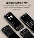 Edifier M60 Multimedia Speaker Bluetooth 5.3, 66W RMS, Hi-Res Audio & Hi-Res Wireless Audio, LDAC,3" Mid Bass & 1" Tweeter, USB-C & Aux Inputs, Compact Desktop Speaker – Black