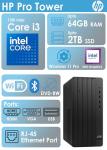 HP Desktop Tower Pro | 13th Intel Core Ultra-Fast CPU (Quad Cores, w/Turbo-Boost 4.5GHz) | 64GB RAM, 2TB Storage | Wi-Fi, Bluetooth | HDMI, USB, VGA, DVD-W, RJ-45| Keyboard & Mouse | Wins 11 Pro