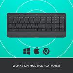 Logitech Signature K650 Comfort Full-Size Wireless Keyboard with Wrist Rest, BLE Bluetooth or Logi Bolt USB Receiver, Deep-Cushioned Keys, Numpad, Compatible with Most OS/PC/Window/Mac - Graphite