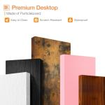 ODK Small Desk, 27.5 Inch Computer Desk for Small Spaces, Kids Desk with Storage, Study Table with Monitor Stand for Homeschool, Deep Brown