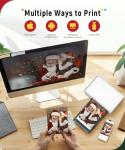 Liene M100 4x6'' Photo Printer, Phone Printer 100 Sheets & 3 Cartridges, Full-Color Photo, Portable Instant Photo Printer for iPhone Android, Thermal Dye Sublimation, Wi-Fi Picture Printer 100 Papers