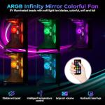 ALCPOK PC Gaming Desktop AMD Ryzen 7 5700G RAM 16G 3200MHz DDR4 1TB M.2 Prebuilt Computer Tower 550W Bronze Power Supply ARGB Air Colling Computer for Office Game