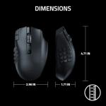 Razer Naga V2 HyperSpeed Wireless MMO Gaming Mouse: 19 Programmable Buttons - HyperScroll Technology - Focus Pro 30K Optical Sensor - Mechanical Mouse Switches Gen-2 - Up to 400 Hr Battery Life