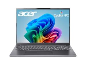 Acer Aspire 16 AI Copilot+ PC | 16" WUXGA 120Hz Multi-Touch Display | Snapdragon X | NPU: 45 Tops - GPU: Up to 1.7 TFLOPs | 16GB LPDDR5X | 512GB PCIe Gen 4 SSD | Wi-Fi 7 | A16-11MT-X669