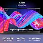 Acer Aspire 16 AI Copilot+ PC | 16" WUXGA 120Hz Multi-Touch Display | Snapdragon X | NPU: 45 Tops - GPU: Up to 1.7 TFLOPs | 16GB LPDDR5X | 512GB PCIe Gen 4 SSD | Wi-Fi 7 | A16-11MT-X669