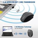 E-YOOSO Wireless Mouse for Laptop, Portable Optical Computer Mouse, 6 Buttons, Cordless 2.4GHz with USB Receiver, 5-Level 4800 DPI, 18 Months Battery Life for PC Chromebook Windows Mac