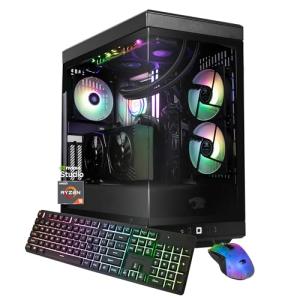 iBUYPOWER Y40 PRO Black Gaming PC Desktop Computer AMD Ryzen 9 7900X CPU, NVIDIA GeForce RTX 5070Ti 16GB GPU, 32GB DDR5 RGB 5200MHz RAM, 2TB NVMe SSD, Windows 11 Home, Keyboard, Mouse - Y40BA9N57T01