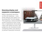 Lenovo IdeaCentre Everyday Tasks 24" Full HD All-in-One Desktop Computer • Lifetime Office 365 for The Web • Intel 4-Cores • 512GB External and 256GB SSD • 8GB RAM • Wired Keyboard and Mouse • Win11