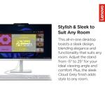Lenovo IdeaCentre Everyday Tasks 24" Full HD All-in-One Desktop Computer • Lifetime Office 365 for The Web • Intel 4-Cores • 512GB External and 256GB SSD • 8GB RAM • Wired Keyboard and Mouse • Win11