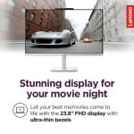 Lenovo IdeaCentre Everyday Tasks 24" Full HD All-in-One Desktop Computer • Lifetime Office 365 for The Web • Intel 4-Cores • 512GB External and 256GB SSD • 8GB RAM • Wired Keyboard and Mouse • Win11