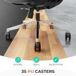 CAPOT Ergonomic Mesh Office Chair, Adjustable Lumbar High Back Desk Chair 400lbs, 4D Flip-up Arms, 3-Level Tilt Backrest, 3D Headrest, PU Wheels, Swivel Rolling Computer Seating for Long Desk Work