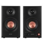 Edifier MR3 Powered Studio Monitor Speakers, Hi-Res Audio Certified Bluetooth V5.4 Active Bookshelf Loudspeakers, 2.0 Computer Speaker with Headphone Output RCA AUX Balanced TRS Input - Black (Pair)