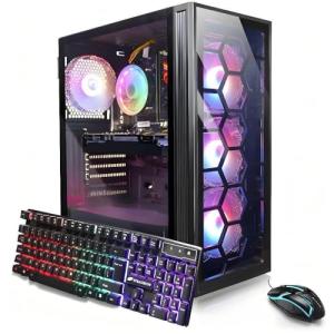 STGAubron Gaming PC Desktop Computer, Intel Core i7 up to 3.9GHz, GeForce GTX 1660 Super 6G, 32GB RAM, 1TB SSD, 600M WiFi, BT 5.0, RGB Fan x4, Windows 11 Home
