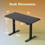 HUANUO Adjustable Electric Standing Desk, 121.9 x 61 cm