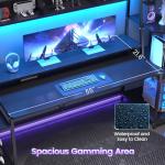 SEDETA 78.8'' LED Gaming Desk with Storage