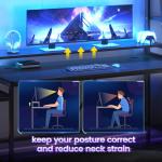 SEDETA 78.8'' LED Gaming Desk with Storage