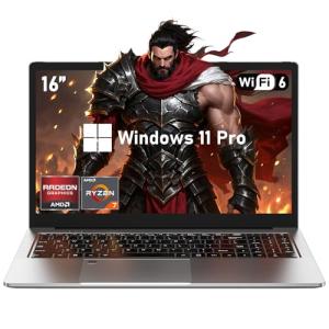 Gaming Laptop, 16 Inch Lap Top Computer 2025 with Ryzen 7 5825U Processor, 32GB DDR4, 1T SSD, Win 11 Pro, Backlit Keyboard, FHD Display 1920*1080P, WiFi 6, HDMI, for Student, Office, Business