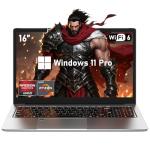 Gaming Laptop, 16 Inch Lap Top Computer 2025 with Ryzen 7 5825U Processor, 32GB DDR4, 1T SSD, Win 11 Pro, Backlit Keyboard, FHD Display 1920*1080P, WiFi 6, HDMI, for Student, Office, Business