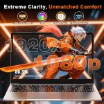 Gaming Laptop, 16 Inch Lap Top Computer 2025 with Ryzen 7 5825U Processor, 32GB DDR4, 1T SSD, Win 11 Pro, Backlit Keyboard, FHD Display 1920*1080P, WiFi 6, HDMI, for Student, Office, Business