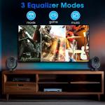 Computer Speakers, littoak Bluetooth PC Speakers, DC Powered Gaming Speaker with 3 EQ Modes, Stereo Speakers with 6 RGB Modes, Aux in, Headphone, USB port Speaker for Laptop/Desktop/TV, 2*15W, 2.0 CH