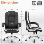 NEO CHAIR Office Chair Computer Desk Chair Gaming - Ergonomic High Back Cushion Lumbar Support with Wheels Comfortable Black Leather Racing Seat Adjustable Swivel Rolling Home Executive