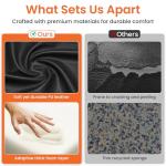 NEO CHAIR Office Chair Computer Desk Chair Gaming - Ergonomic High Back Cushion Lumbar Support with Wheels Comfortable Black Leather Racing Seat Adjustable Swivel Rolling Home Executive