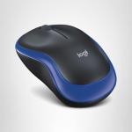 Logitech M185 Wireless Mouse, 2.4GHz with USB Mini Receiver, 12-Month Battery Life, 1000 DPI Optical Tracking, Ambidextrous, Compatible with PC, Mac, Laptop - Blue