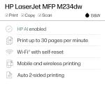 HP LaserJet MFP M234dw Printer with 2 Months Ink