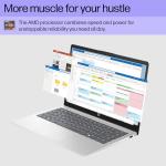 HP 14 inch Laptop, HD Touchscreen Display, AMD Ryzen 5 7520U, 8 GB RAM, 512 GB SSD, AMD Radeon Graphics, Windows 11 Home, Natural Silver, 14-em0499nr