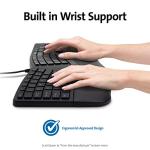 Kensington Pro Fit Ergonomic Wired Keyboard- Black (K75400US)