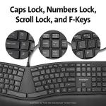 Kensington Pro Fit Ergonomic Wired Keyboard- Black (K75400US)