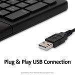 Kensington Pro Fit Ergonomic Wired Keyboard- Black (K75400US)