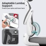 Ergonomic White Office Chair for Comfort & Support