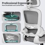 Ergonomic White Office Chair for Comfort & Support
