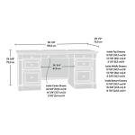 Sauder Palladia Executive Desk, L: 65.12" x W: 29.53" x H: 29.61", Select Cherry