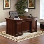 Sauder Palladia Executive Desk, L: 65.12" x W: 29.53" x H: 29.61", Select Cherry