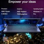 Lenovo IdeaPad Slim 3 Touchscreen Laptop (15.3" FHD+, AMD Ryzen 5 8540U (> Intel i7-1355U), 16GB RAM, 512GB SSD) for Business, Home, 1080p IR Webcam, Backlit, 14-Hr Battery Life, Wi-Fi 6, Win 11 Pro