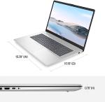 HP 17.3'' Laptop, Intel Quad Core i3-1125G4 Processor, 20GB RAM, 1TB SSD, Anti-Glare Display, Long Battery Life, Wi-Fi and Bluetooth, Webcam, HDMI, NLY MP, Windows 11, Silver