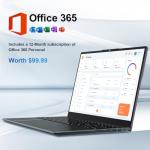 jumper 17.6 Inch Laptop, 1 Year Office 365, Laptop Computer with 16GB RAM, 512GB SSD+128GB Storage, Windows 11 Laptop, Celeron N95 Processor, 100% sRGB FHD Display, WiFi6, BT5.2, Backlit Keyboard