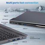 jumper 17.6 Inch Laptop, 1 Year Office 365, Laptop Computer with 16GB RAM, 512GB SSD+128GB Storage, Windows 11 Laptop, Celeron N95 Processor, 100% sRGB FHD Display, WiFi6, BT5.2, Backlit Keyboard