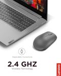 Lenovo 530 Full Size Wireless Computer Mouse for PC, Laptop, Computer with Windows - 2.4 GHz Nano USB Receiver - Ambidextrous Design - 12 Months Battery Life - Graphite Grey