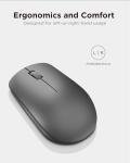 Lenovo 530 Full Size Wireless Computer Mouse for PC, Laptop, Computer with Windows - 2.4 GHz Nano USB Receiver - Ambidextrous Design - 12 Months Battery Life - Graphite Grey