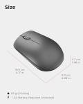 Lenovo 530 Full Size Wireless Computer Mouse for PC, Laptop, Computer with Windows - 2.4 GHz Nano USB Receiver - Ambidextrous Design - 12 Months Battery Life - Graphite Grey
