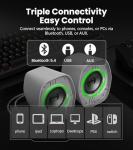 Edifier G1000 II Desktop Computer Speakers for Gaming, 2.5" Full-Range Driver & Enhanced Bass, Bluetooth 5.4 USB-C AUX, 9 Dynamic RGB Lighting Modes for PC - Black