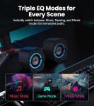Edifier G1000 II Desktop Computer Speakers for Gaming, 2.5" Full-Range Driver & Enhanced Bass, Bluetooth 5.4 USB-C AUX, 9 Dynamic RGB Lighting Modes for PC - Black