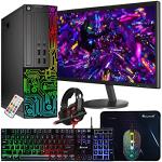 Dell OptiPlex Desktop RGB Computer PC, Intel Core i7 Quad-Core Processor, 16GB RAM, 512GB SSD, 24 Inch HDMI Monitor, RGB Keyboard Mouse and Headset, WiFi, Windows 11 Pro (Renewed)