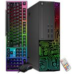 Dell OptiPlex Desktop RGB Computer PC, Intel Core i7 Quad-Core Processor, 16GB RAM, 512GB SSD, 24 Inch HDMI Monitor, RGB Keyboard Mouse and Headset, WiFi, Windows 11 Pro (Renewed)
