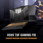 ASUS TUF Gaming F16 Gaming Laptop, 16” FHD+ 144Hz IPS-Level 16:10 Display, Intel® Core™ 5 210H, NVIDIA® GeForce RTX™ 4050, 16GB DDR5, 512GB PCIe Gen4 SSD, Wi-Fi 6, Win11 Home, FX607VU-SS53