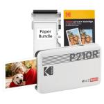 Kodak Mini 2 Retro 4PASS Portable Photo Printer, 2.1x3.4 inches, 38 Sheets Bundle, White